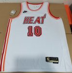 Maillot de Basket #10 Hardaway Miami heat 22-23 Vintage Blanc Imprimé